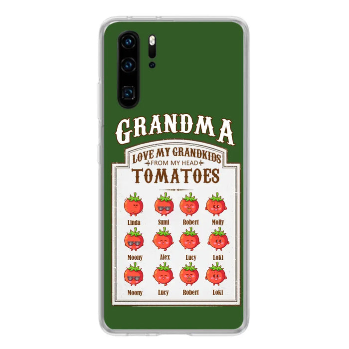 Custom Personalized Grandma Tomatoes Phone Case - Gift Idea For Mother's Day/Grandma- Upto 12 Tomatoes - Case For Oppo/ Xiaomi/ Huawei