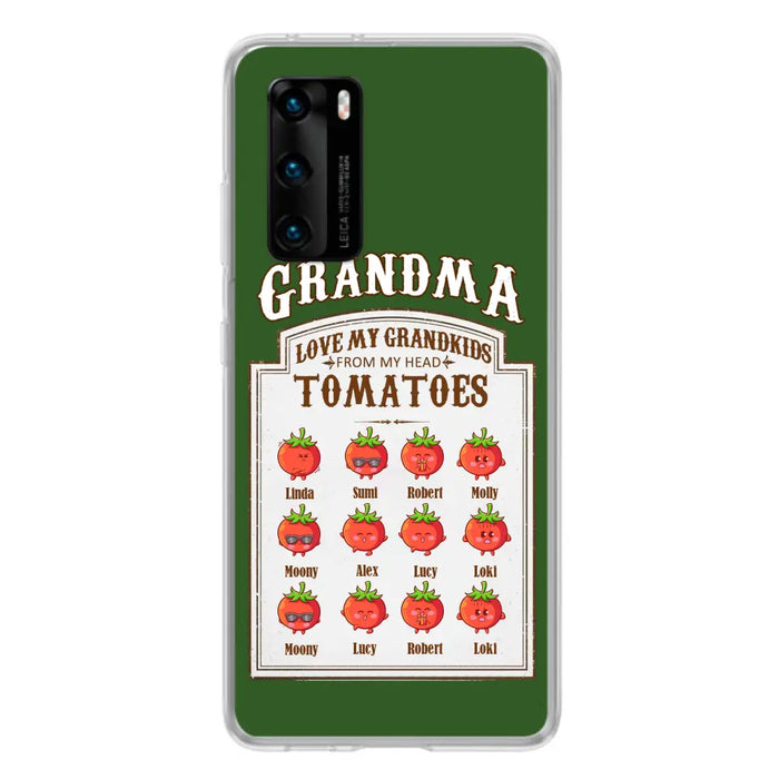 Custom Personalized Grandma Tomatoes Phone Case - Gift Idea For Mother's Day/Grandma- Upto 12 Tomatoes - Case For Oppo/ Xiaomi/ Huawei