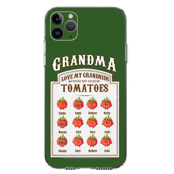 Custom Personalized Grandma Tomatoes Phone Case - Gift Idea For Mother's Day/Grandma- Upto 12 Tomatoes - Case For iPhone/ Samsung