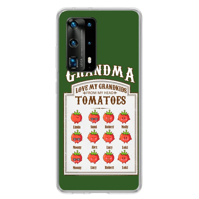 Custom Personalized Grandma Tomatoes Phone Case - Gift Idea For Mother's Day/Grandma- Upto 12 Tomatoes - Case For Oppo/ Xiaomi/ Huawei