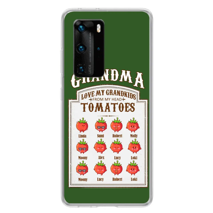 Custom Personalized Grandma Tomatoes Phone Case - Gift Idea For Mother's Day/Grandma- Upto 12 Tomatoes - Case For Oppo/ Xiaomi/ Huawei