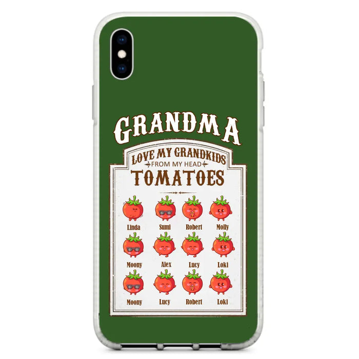 Custom Personalized Grandma Tomatoes Phone Case - Gift Idea For Mother's Day/Grandma- Upto 12 Tomatoes - Case For iPhone/ Samsung