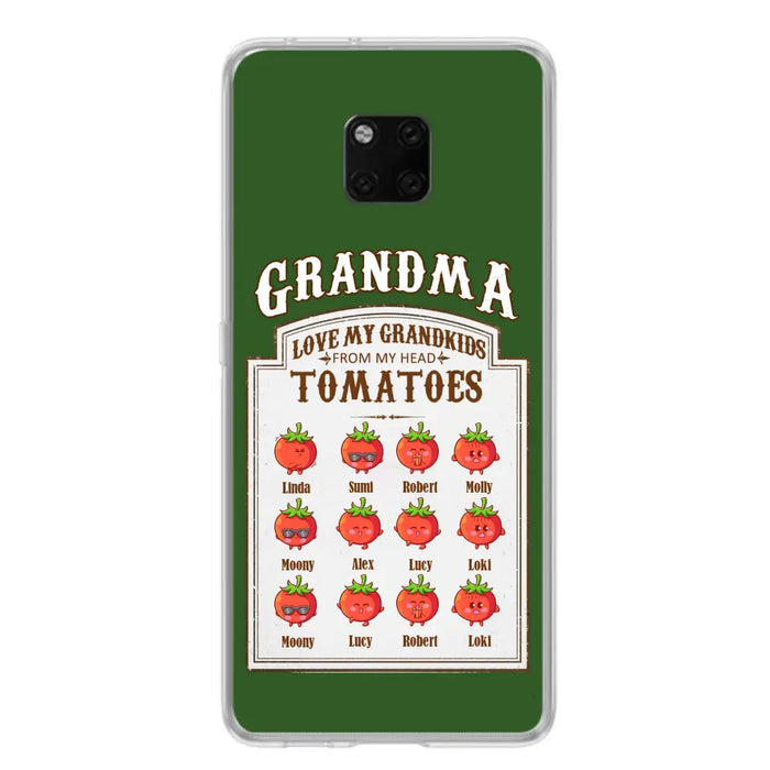 Custom Personalized Grandma Tomatoes Phone Case - Gift Idea For Mother's Day/Grandma- Upto 12 Tomatoes - Case For Oppo/ Xiaomi/ Huawei