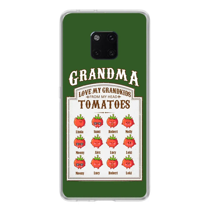 Custom Personalized Grandma Tomatoes Phone Case - Gift Idea For Mother's Day/Grandma- Upto 12 Tomatoes - Case For Oppo/ Xiaomi/ Huawei