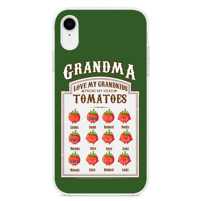 Custom Personalized Grandma Tomatoes Phone Case - Gift Idea For Mother's Day/Grandma- Upto 12 Tomatoes - Case For iPhone/ Samsung