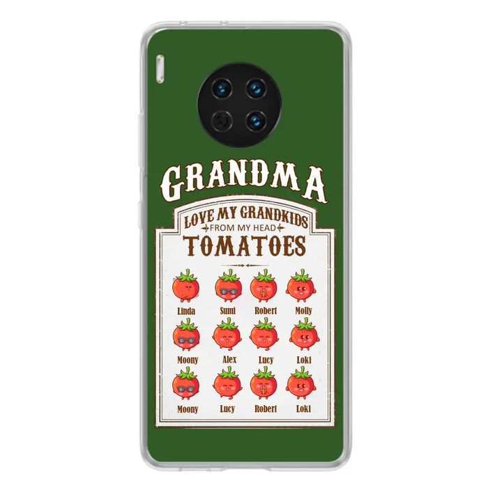 Custom Personalized Grandma Tomatoes Phone Case - Gift Idea For Mother's Day/Grandma- Upto 12 Tomatoes - Case For Oppo/ Xiaomi/ Huawei