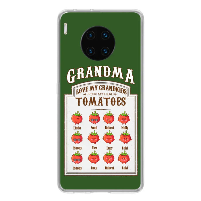 Custom Personalized Grandma Tomatoes Phone Case - Gift Idea For Mother's Day/Grandma- Upto 12 Tomatoes - Case For Oppo/ Xiaomi/ Huawei