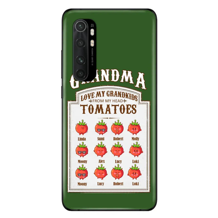 Custom Personalized Grandma Tomatoes Phone Case - Gift Idea For Mother's Day/Grandma- Upto 12 Tomatoes - Case For Oppo/ Xiaomi/ Huawei