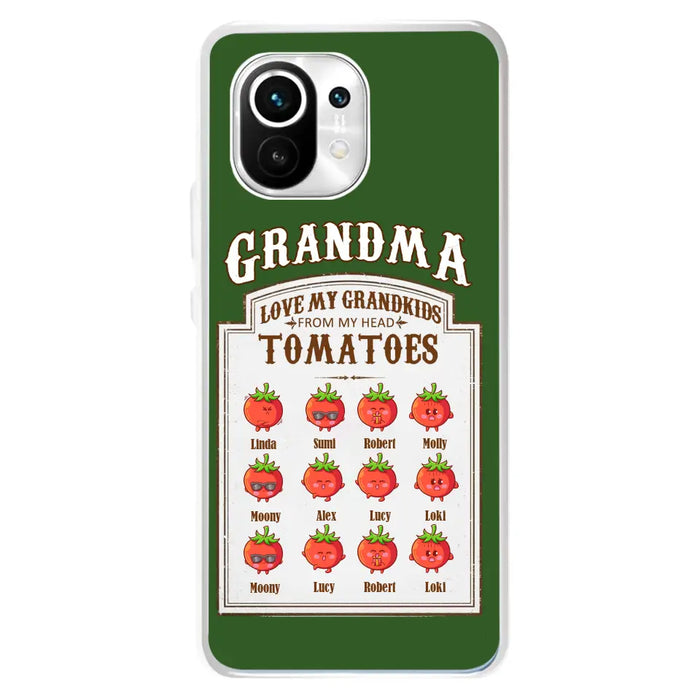 Custom Personalized Grandma Tomatoes Phone Case - Gift Idea For Mother's Day/Grandma- Upto 12 Tomatoes - Case For Oppo/ Xiaomi/ Huawei