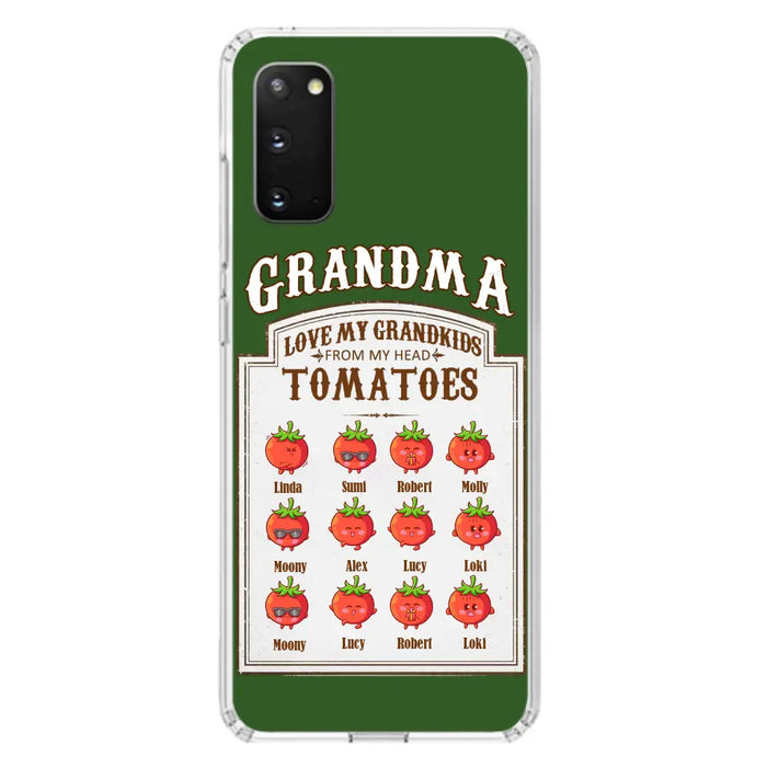 Custom Personalized Grandma Tomatoes Phone Case - Gift Idea For Mother's Day/Grandma- Upto 12 Tomatoes - Case For iPhone/ Samsung