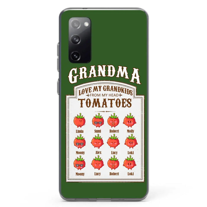 Custom Personalized Grandma Tomatoes Phone Case - Gift Idea For Mother's Day/Grandma- Upto 12 Tomatoes - Case For iPhone/ Samsung