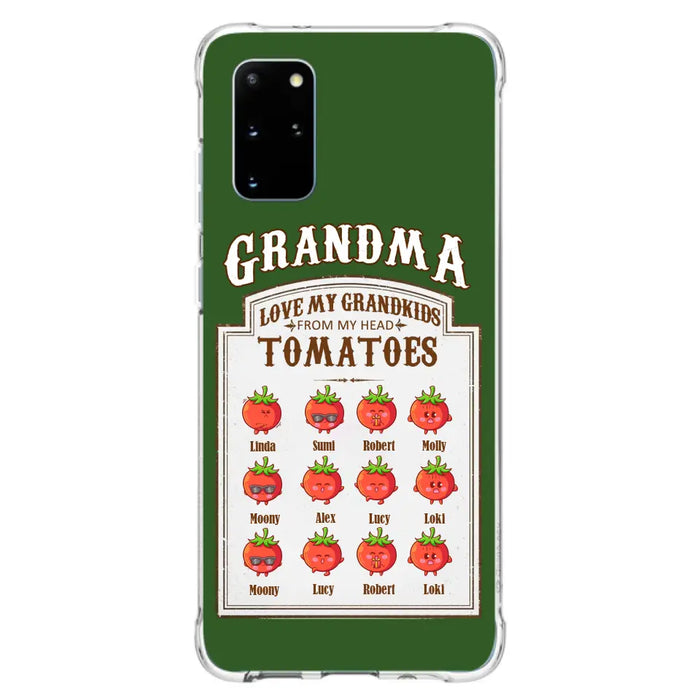 Custom Personalized Grandma Tomatoes Phone Case - Gift Idea For Mother's Day/Grandma- Upto 12 Tomatoes - Case For iPhone/ Samsung