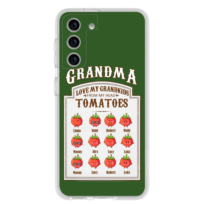 Custom Personalized Grandma Tomatoes Phone Case - Gift Idea For Mother's Day/Grandma- Upto 12 Tomatoes - Case For iPhone/ Samsung