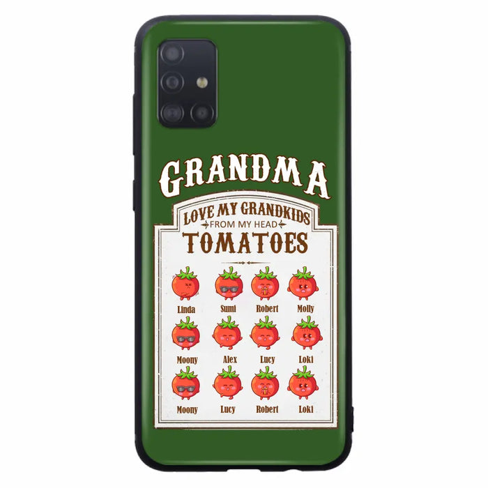 Custom Personalized Grandma Tomatoes Phone Case - Gift Idea For Mother's Day/Grandma- Upto 12 Tomatoes - Case For iPhone/ Samsung