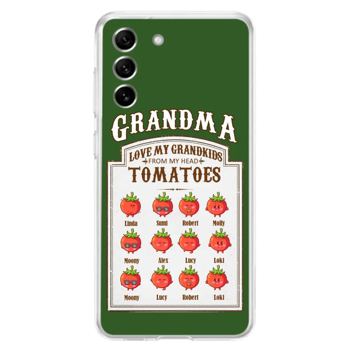 Custom Personalized Grandma Tomatoes Phone Case - Gift Idea For Mother's Day/Grandma- Upto 12 Tomatoes - Case For iPhone/ Samsung