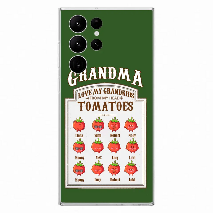 Custom Personalized Grandma Tomatoes Phone Case - Gift Idea For Mother's Day/Grandma- Upto 12 Tomatoes - Case For iPhone/ Samsung