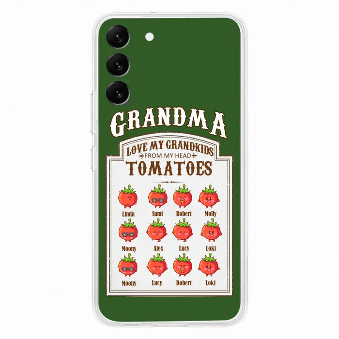 Custom Personalized Grandma Tomatoes Phone Case - Gift Idea For Mother's Day/Grandma- Upto 12 Tomatoes - Case For iPhone/ Samsung