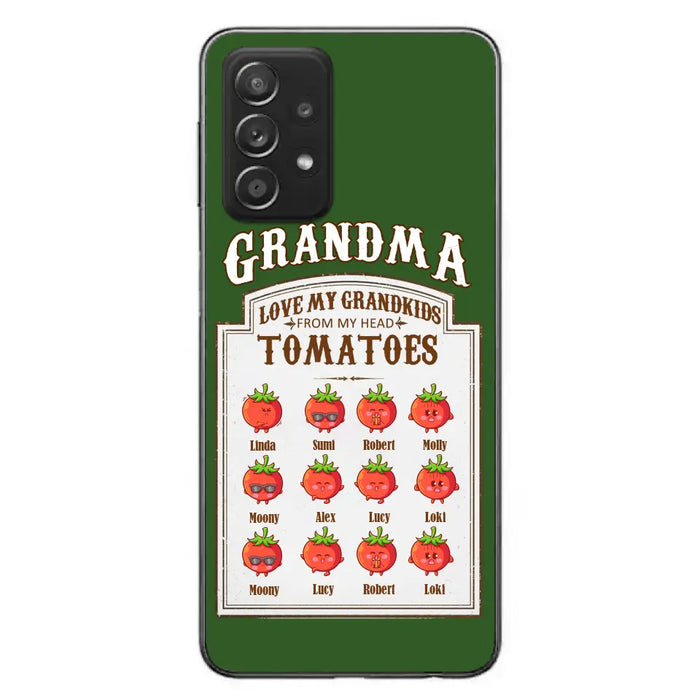 Custom Personalized Grandma Tomatoes Phone Case - Gift Idea For Mother's Day/Grandma- Upto 12 Tomatoes - Case For iPhone/ Samsung