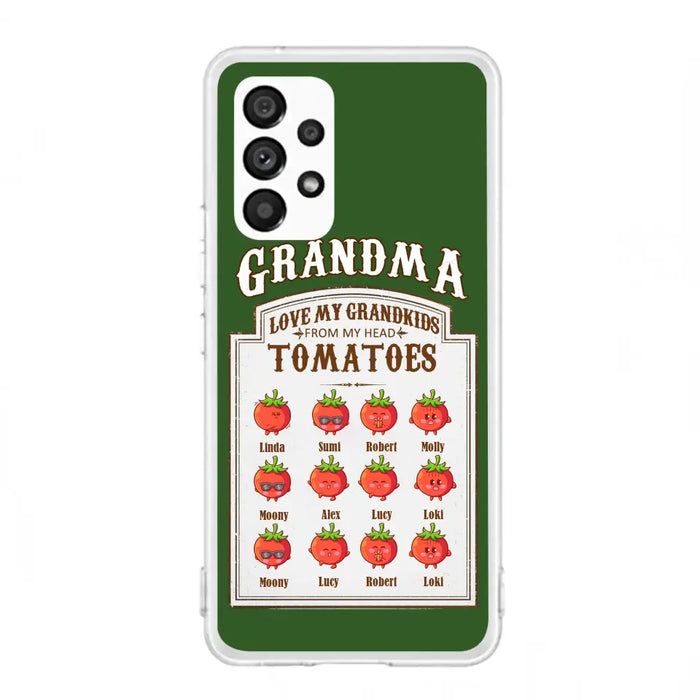 Custom Personalized Grandma Tomatoes Phone Case - Gift Idea For Mother's Day/Grandma- Upto 12 Tomatoes - Case For iPhone/ Samsung