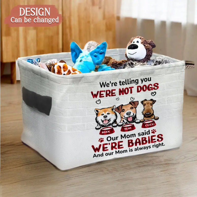 Personalized I'm Not A Cat Storage Box - Up to 10 Dogs/Cats - Gift Idea for Pet Lovers - My Mom Said I'm A Baby