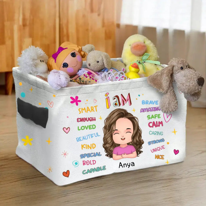 Personalized Kid Storage Box - Kid/Grandkid/Granddaughter Gift Idea - I Am Kind