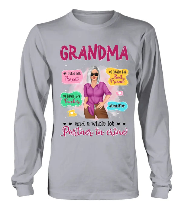 Custom Personalized Grandma Mom Shirt - Mother's Day Gift Idea for Mom/Grandma - Partner In Crime