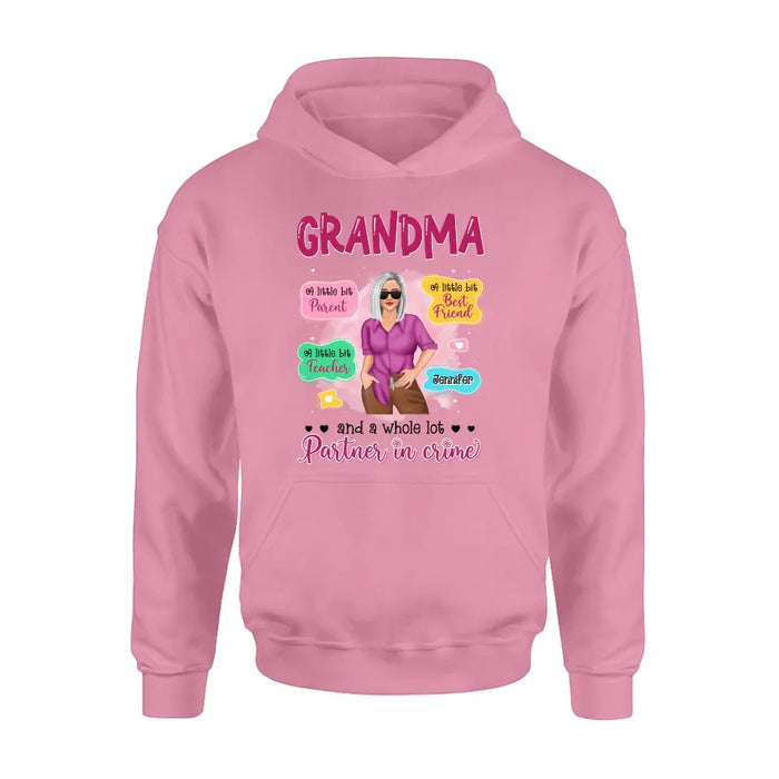 Custom Personalized Grandma Mom Shirt - Mother's Day Gift Idea for Mom/Grandma - Partner In Crime