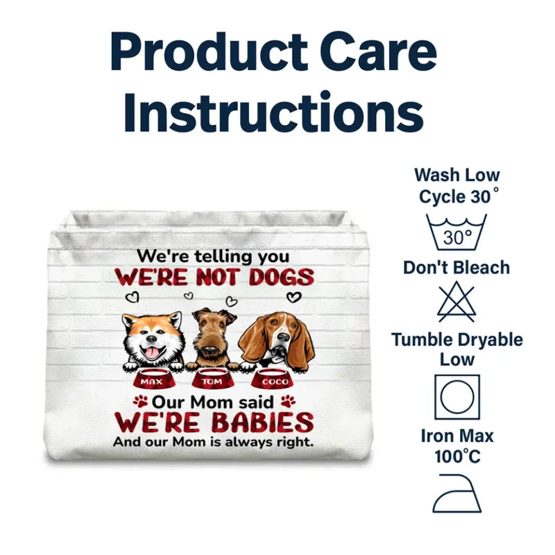 Personalized I'm Not A Cat Storage Box - Up to 10 Dogs/Cats - Gift Idea for Pet Lovers - My Mom Said I'm A Baby