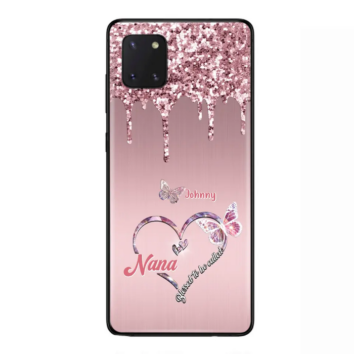 Custom Personalized Grandma Phone Case - Upto 10 Kids - Gift Idea For Mom/ Grandma/ Mother's Day - Case for iPhone/Samsung - Blessed To Be Called Nana