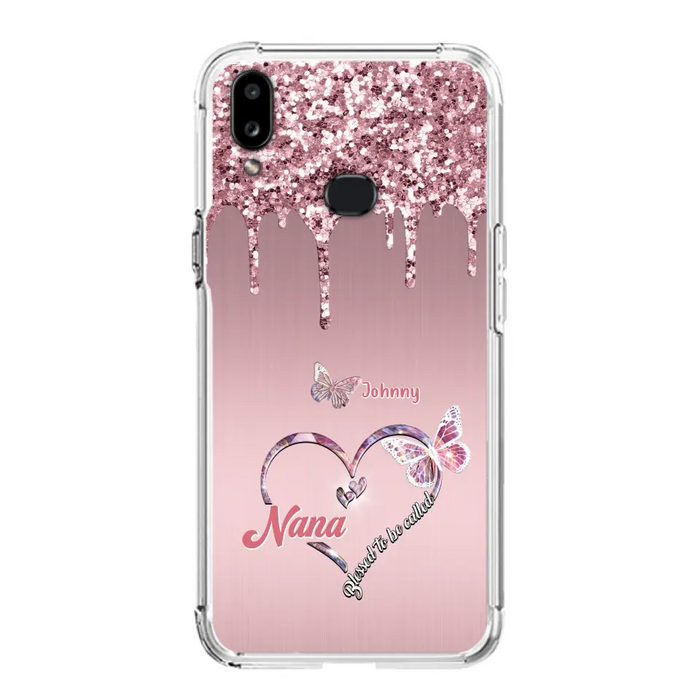 Custom Personalized Grandma Phone Case - Upto 10 Kids - Gift Idea For Mom/ Grandma/ Mother's Day - Case for iPhone/Samsung - Blessed To Be Called Nana