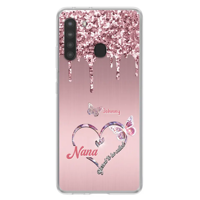 Custom Personalized Grandma Phone Case - Upto 10 Kids - Gift Idea For Mom/ Grandma/ Mother's Day - Case for iPhone/Samsung - Blessed To Be Called Nana