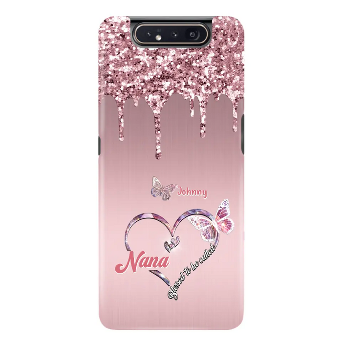 Custom Personalized Grandma Phone Case - Upto 10 Kids - Gift Idea For Mom/ Grandma/ Mother's Day - Case for iPhone/Samsung - Blessed To Be Called Nana