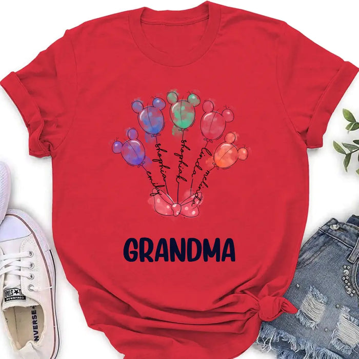 Personalized Grandma T-Shirt/Sweatshirt - Upto 5 Kids - Gift Idea For Grandma