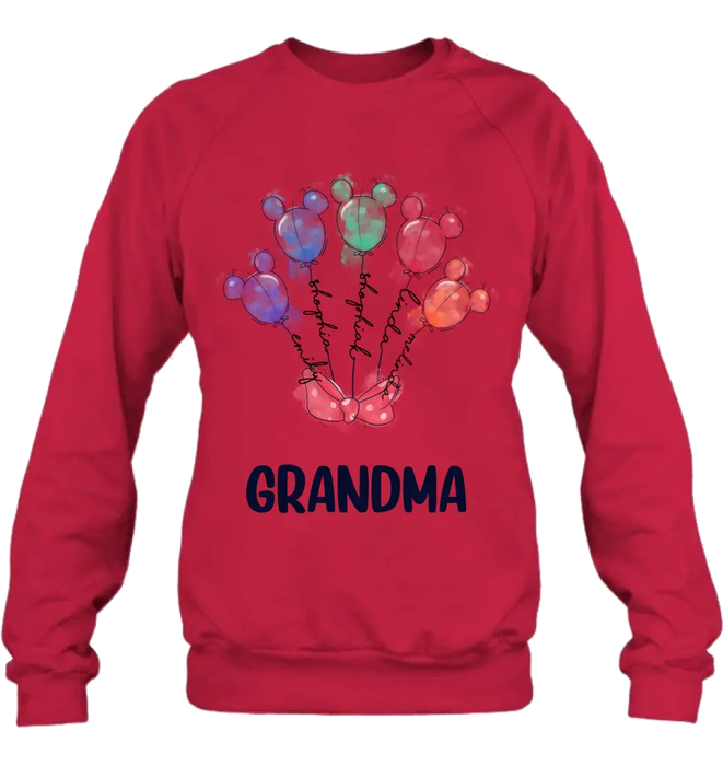 Personalized Grandma T-Shirt/Sweatshirt - Upto 5 Kids - Gift Idea For Grandma