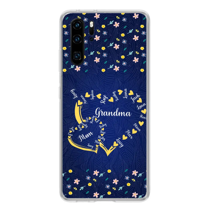 Custom Personalized Grandma Mom Phone Case - Gift Idea For Mother's Day - Upto 12 Kids - Case For Oppo/Xiaomi/Huawei