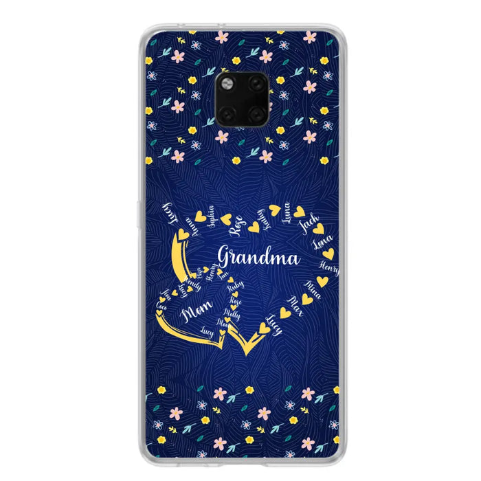 Custom Personalized Grandma Mom Phone Case - Gift Idea For Mother's Day - Upto 12 Kids - Case For Oppo/Xiaomi/Huawei