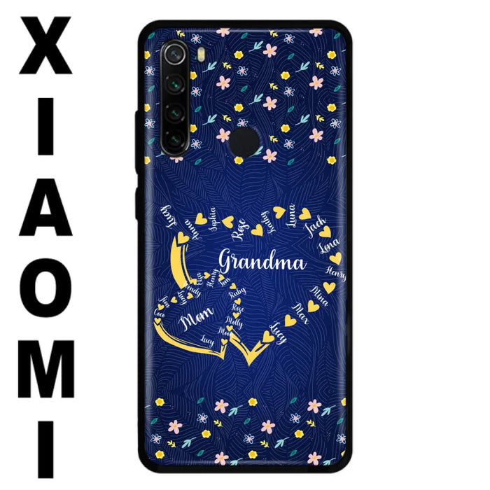 Custom Personalized Grandma Mom Phone Case - Gift Idea For Mother's Day - Upto 12 Kids - Case For Oppo/Xiaomi/Huawei