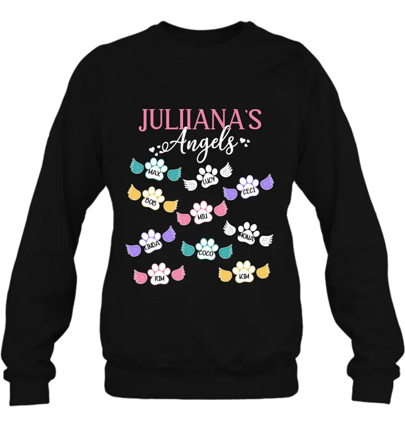 Personalized Angels Shirt/Hoodie - Up to 10 Pets/Kids - Mother's Day Gift Idea