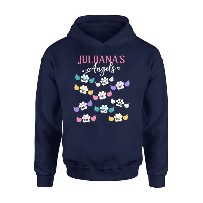 Custom Personalized Angels Shirt/ Hoodie - Upto 10 Pets/ Kids - Mother's Day Gift Idea