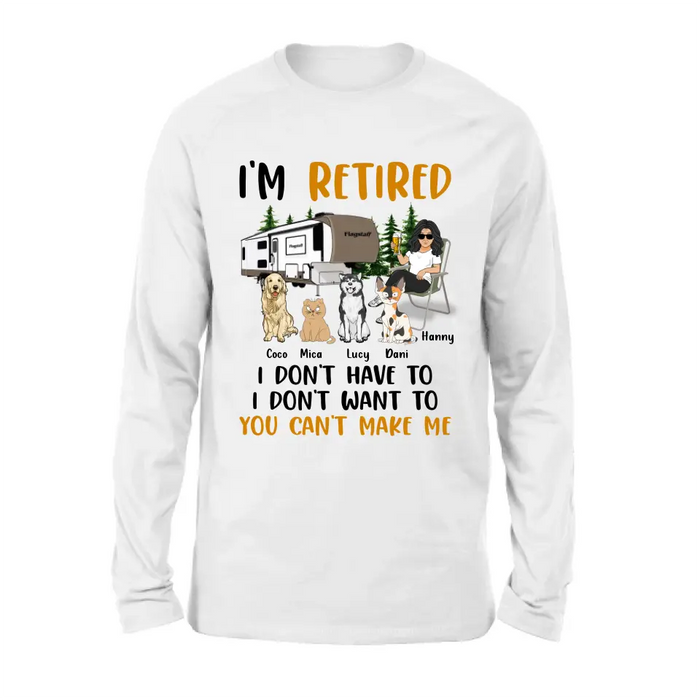 Custom Personalized Pet Mom Shirt/ Hoodie - Upto 4 Pets - Mother's Day Gift Idea For Mom - I'm Retired