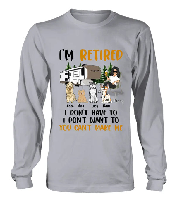 Custom Personalized Pet Mom Shirt/ Hoodie - Upto 4 Pets - Mother's Day Gift Idea For Mom - I'm Retired