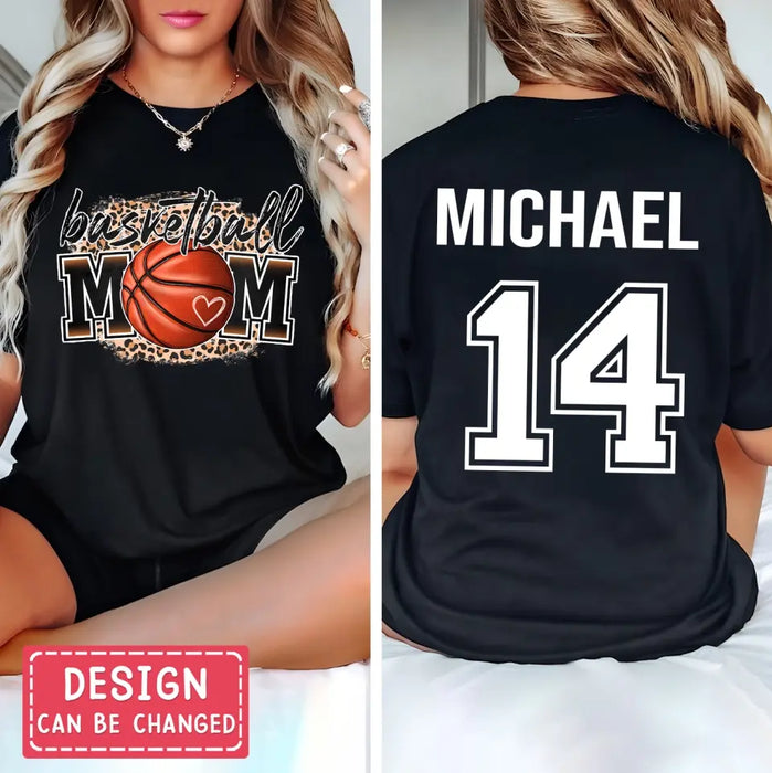 Custom Personalized Basketball Mom AOP T-Shirt - Mother's Day Gift Idea for Mom/Grandma