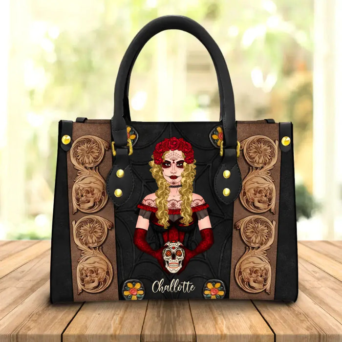 Personalized Witch PU Leather Handbag - Gift Idea For Halloween/ Witch/ Friend