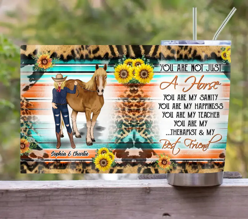 Custom Personalized Horse Girl Tumbler - Gift Idea For Horse Lover - You Are My Best Friend