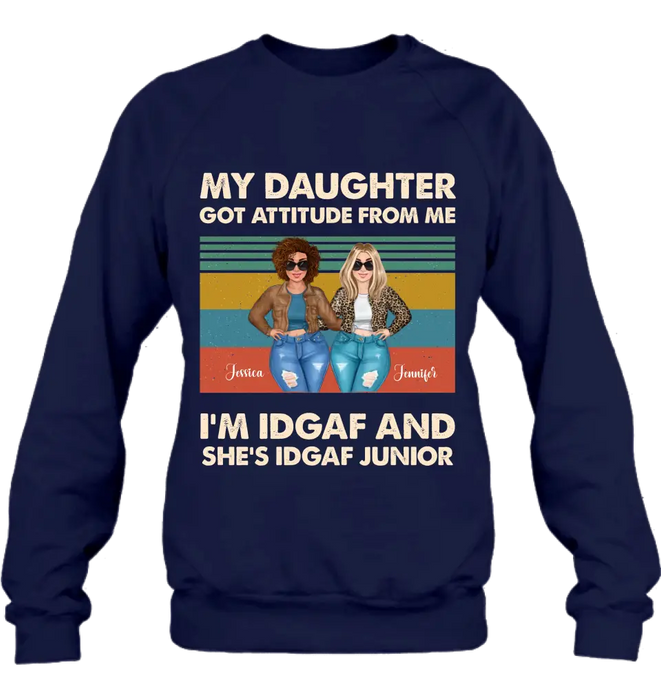 Custom Personalized Mom T-shirt/ Hoodie - Gift Idea For Mother's Day - My Daughter Got Attitude From Me