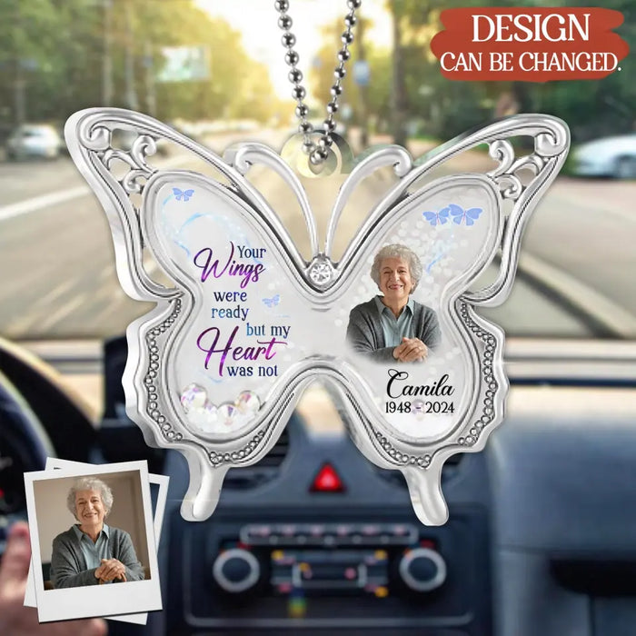 Always Loved Never Forgotten Forever Missed - Custom Personalized Memorial Butterfly Acrylic Ornament - Upload Photo - Memorial Gift For Family Member