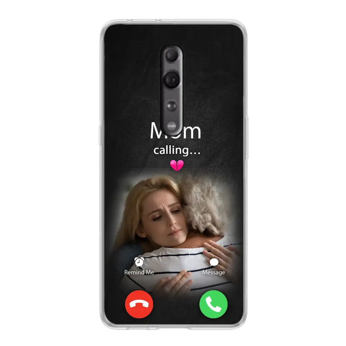 Custom Personalized Memorial Mom Phone Case - Upload Photo - Memorial Gift Idea For Mom/ Dad - Mom Calling - Case For Oppo/ Xiaomi/ Huawei