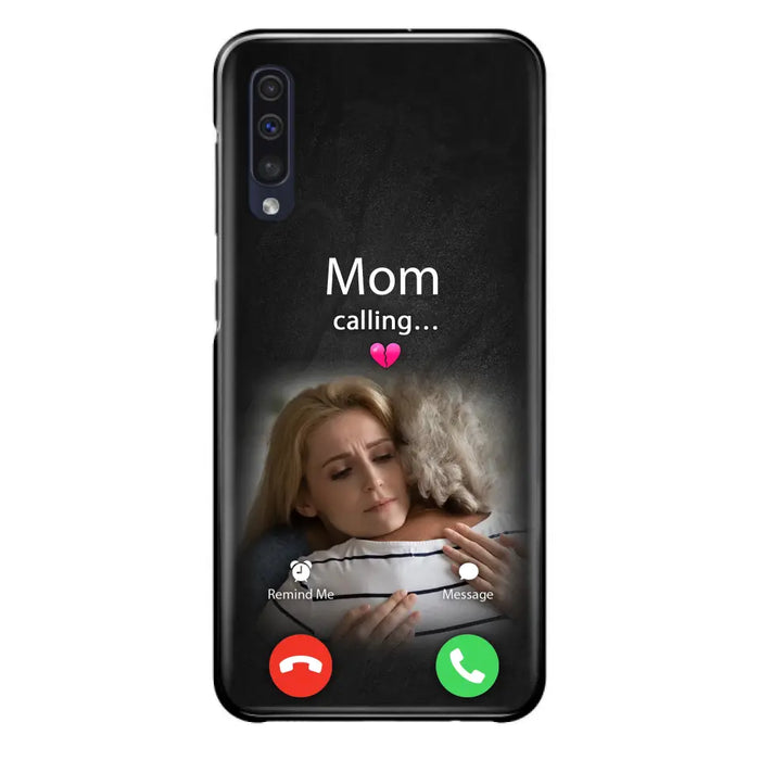 Custom Personalized Memorial Mom Phone Case - Upload Photo - Memorial Gift Idea For Mom/ Dad - Mom Calling - Case For iPhone And Samsung