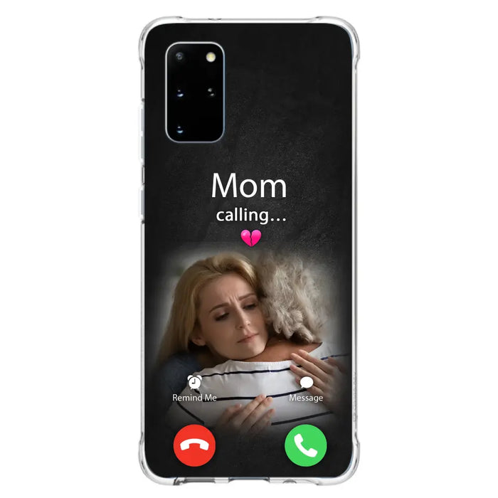 Custom Personalized Memorial Mom Phone Case - Upload Photo - Memorial Gift Idea For Mom/ Dad - Mom Calling - Case For iPhone And Samsung