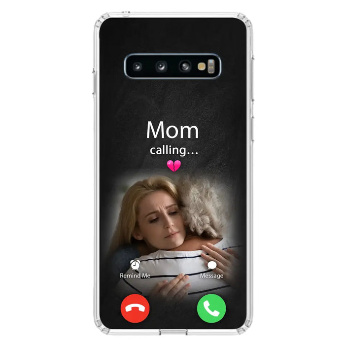 Custom Personalized Memorial Mom Phone Case - Upload Photo - Memorial Gift Idea For Mom/ Dad - Mom Calling - Case For iPhone And Samsung